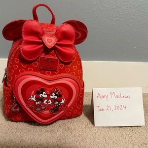 NWT Loungefly Disney Mickey & Minnie Valentines Backpack